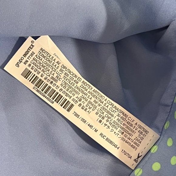 NWT ZARA Polka Dot Slit Front Mini Skirt Size Medium - Picture 7 of 14